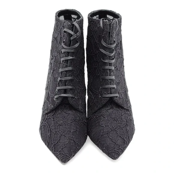 Saint Laurent Paris Kiki Lace BootsBlackNEW $990